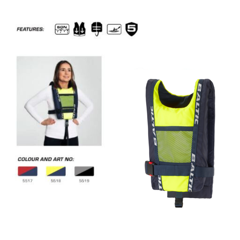 The Navy and Yellow Baltic Canoe Buoyancy Aid (One Size Fits all Adults)