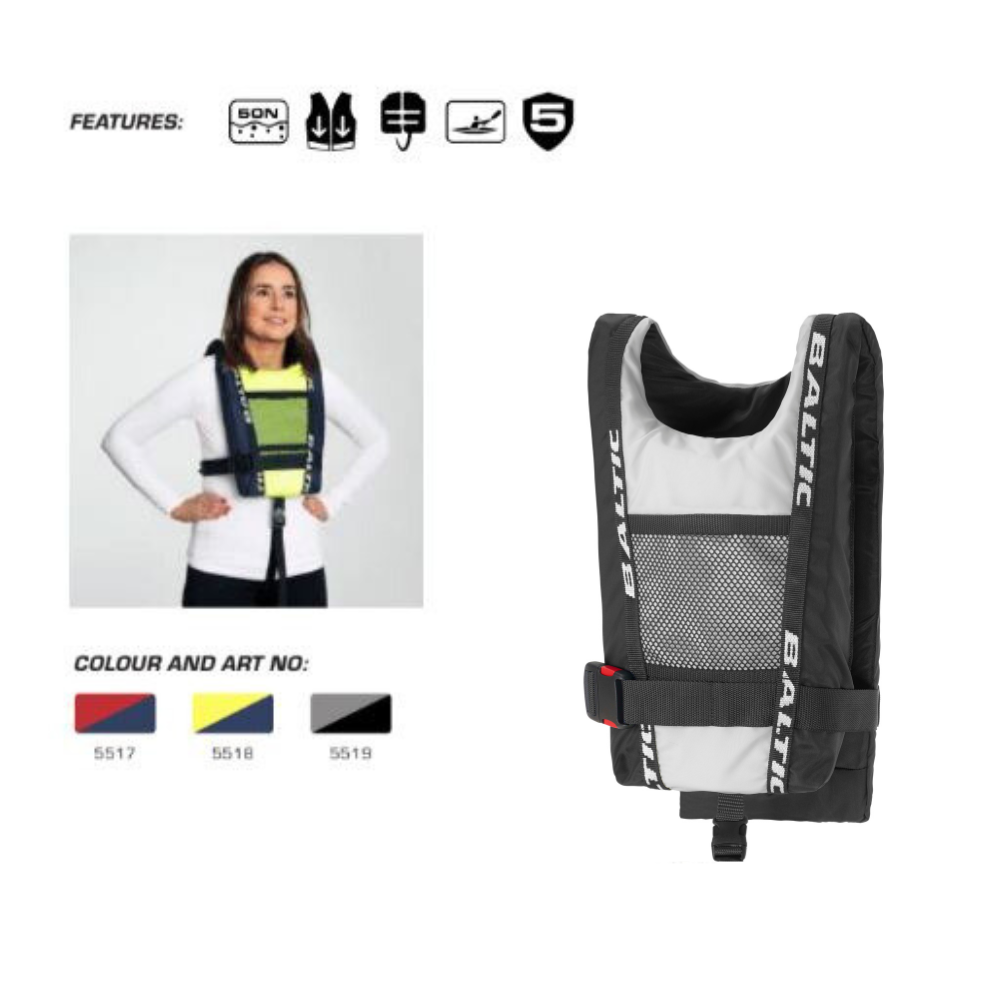 The Black and Grey Baltic Canoe Buoyancy Aid (One Size Fits all Adults)