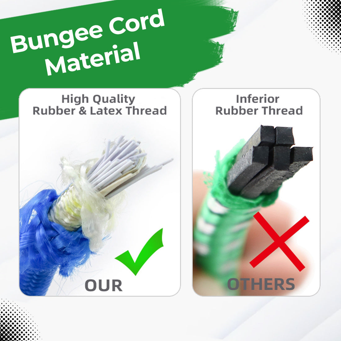 Bungee cord set high strength