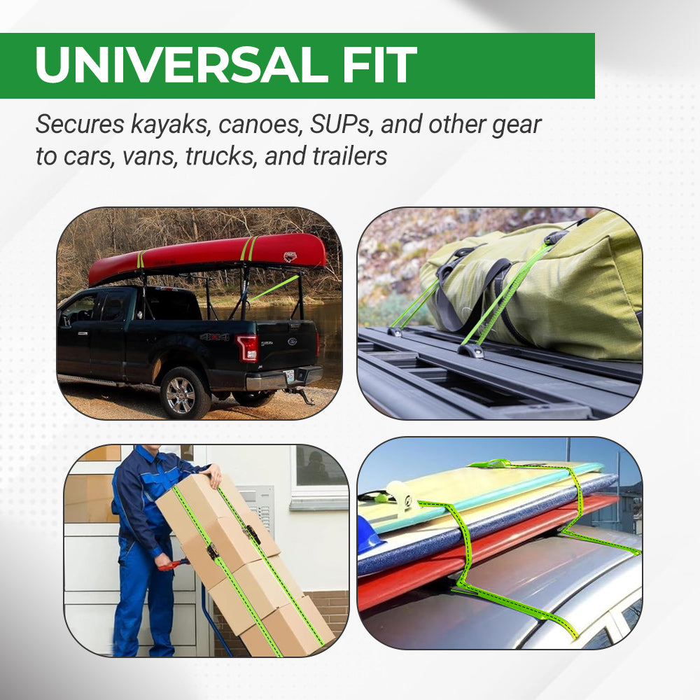 Green Ratchet Tie-Down Straps