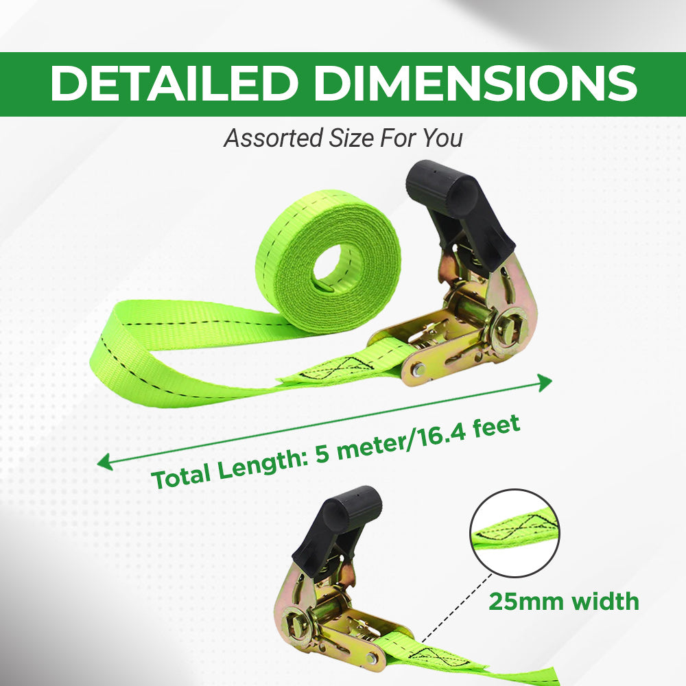 Green Ratchet Straps for boating