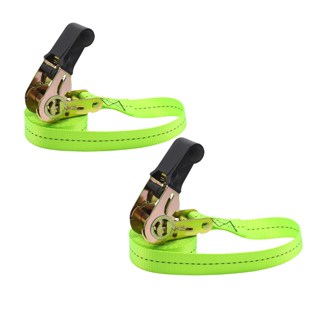 Club Kayaks Premium Green Ratchet Tie-Down Straps - 5m - Pack of Two