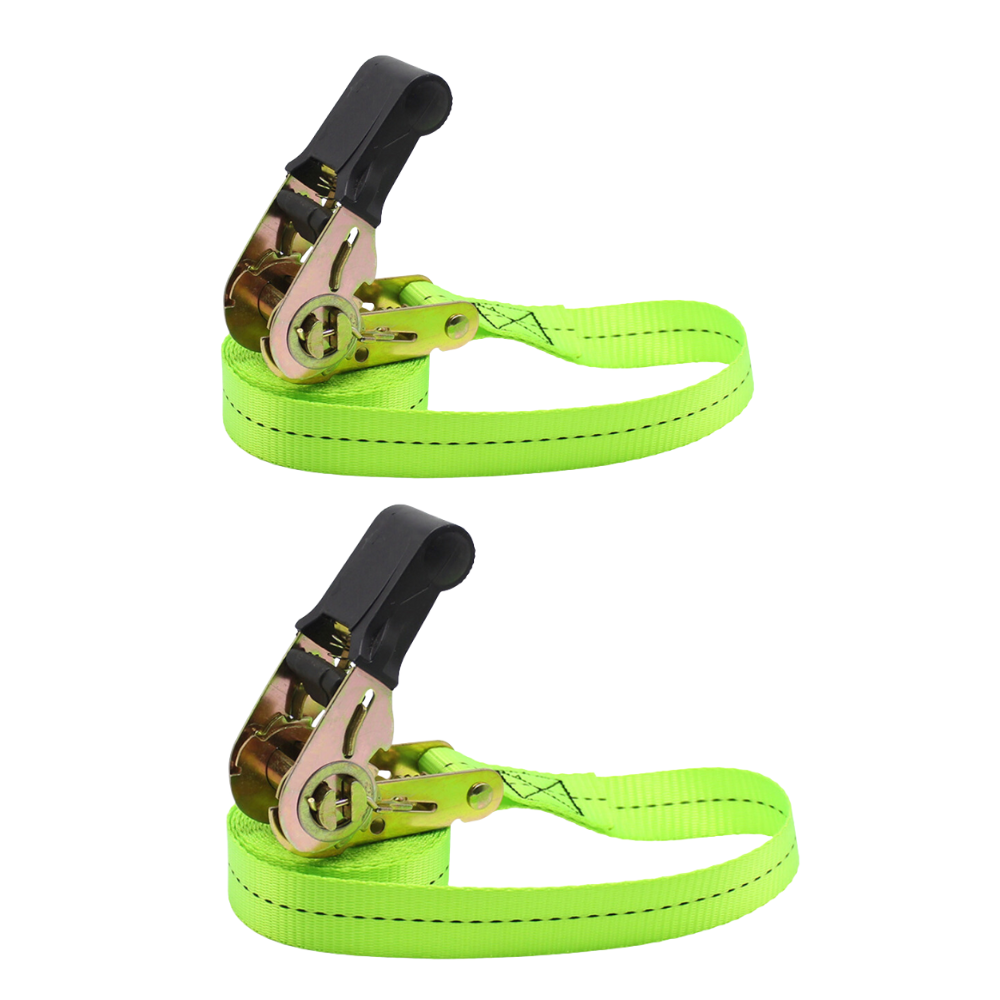 Club Kayaks Premium Green Ratchet Tie-Down Straps - 5m - Pack of Two