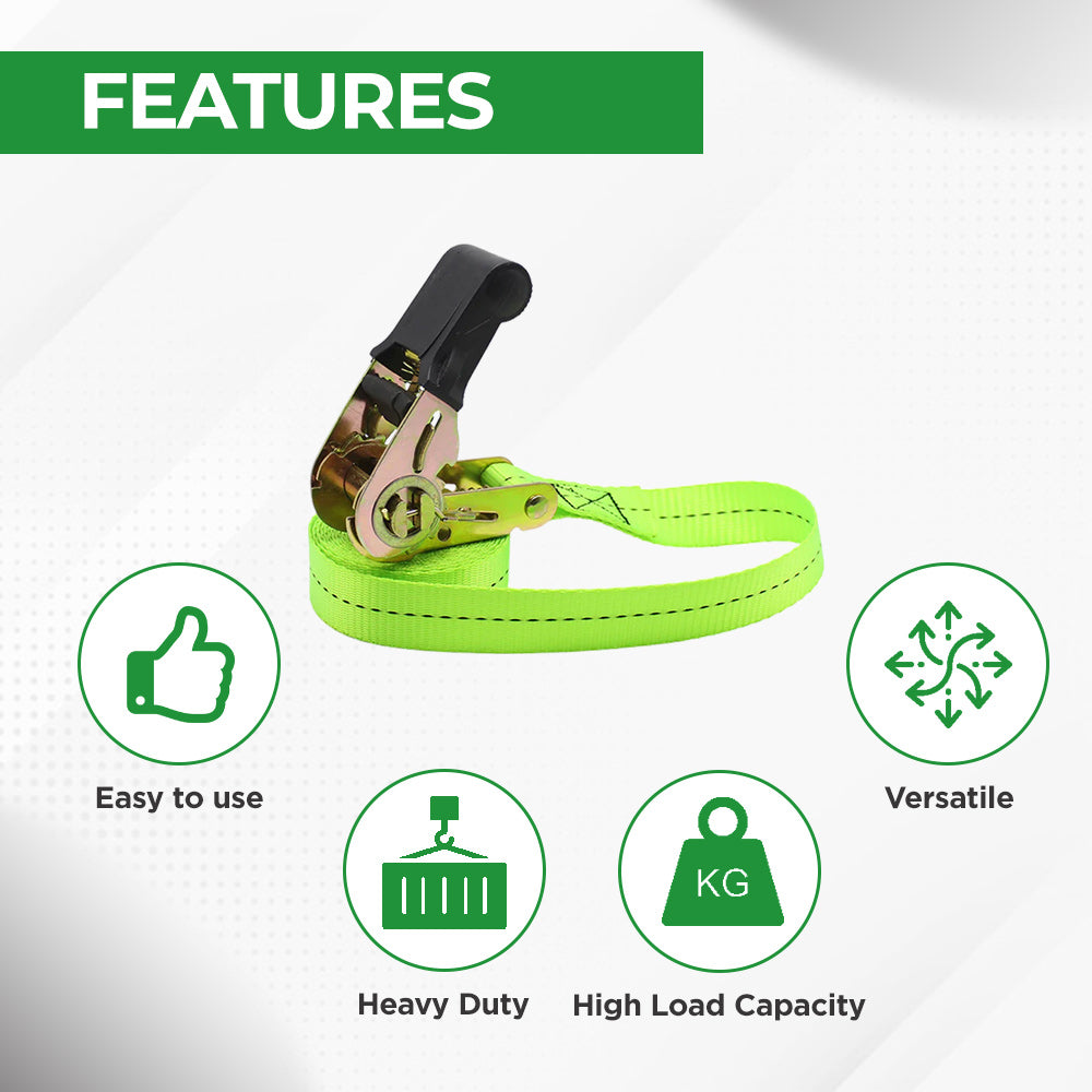 Green Ratchet Straps for car roof