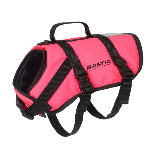 The Baltic Pluto Pink Dog Buoyancy Aid for Kayaking
